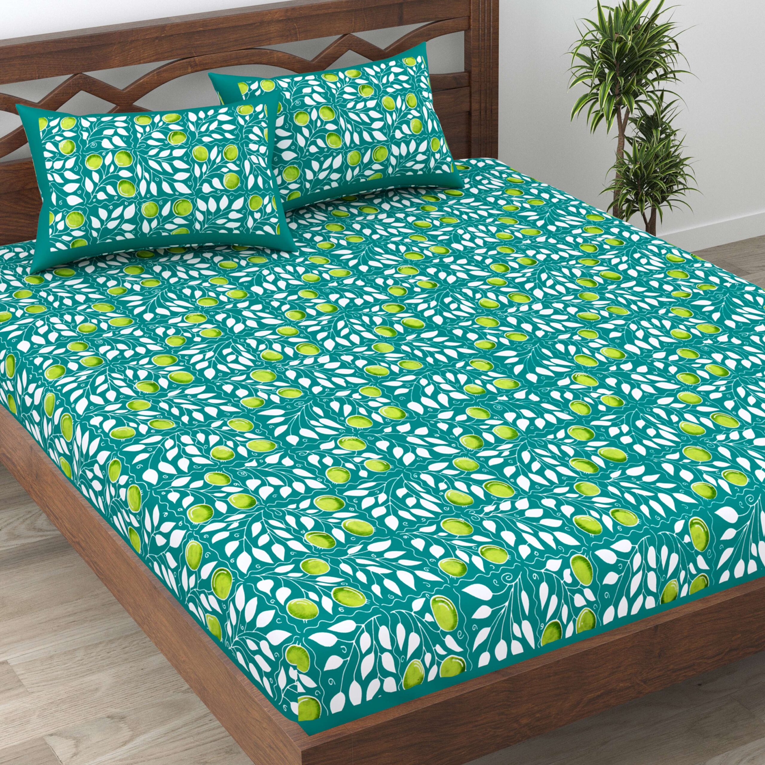 Rajasthani Traditionally Printed Cotton Doublebed Bedsheet With Pack of 2 Pillow Covers - Image 2