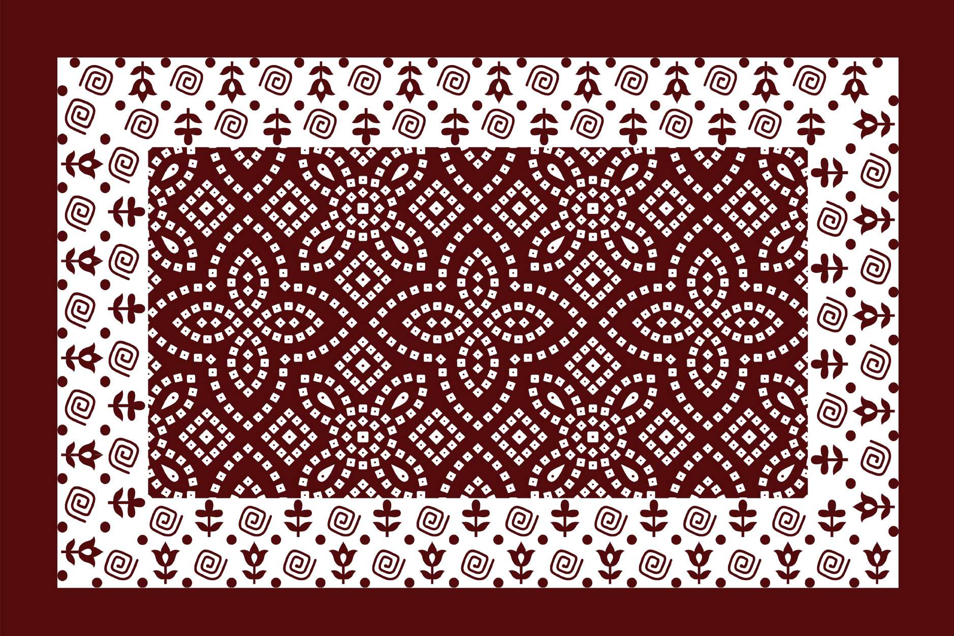 Rajasthani Traditionally Printed Cotton Doublebed Bedsheet With Pack of 2 Pillow Covers - Image 2
